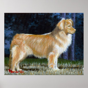 Póster Retrato tocante del perro del perro perdiguero del