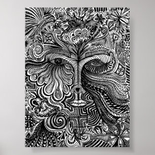Póster Retrato Trippy