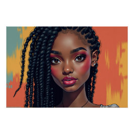 Póster Retrato vibrante