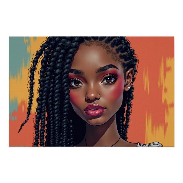 Póster Retrato vibrante (Anverso)