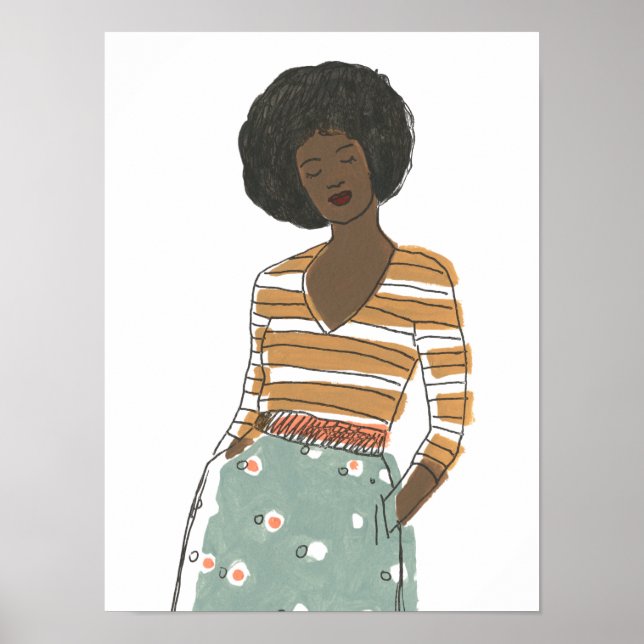 Póster Retrato Vignette de moda (Frente)