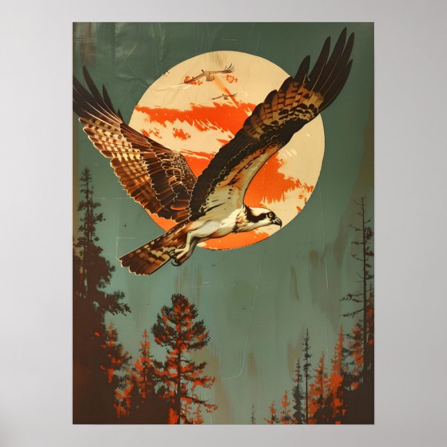 Póster Retrato vintage de Osprey (Frente)