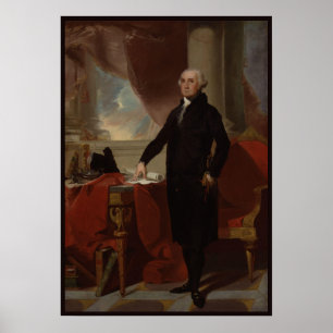 Póster Retrato vintage del presidente George Washington