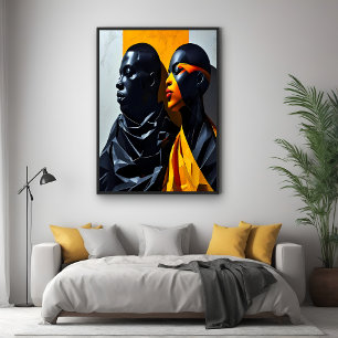 Póster Retratos Audaces Modernos Resumen Arte Geométrico