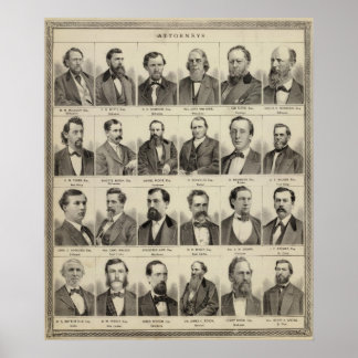 Póster Retratos de abogados de Minnesota