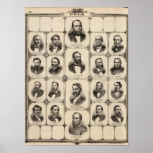 Póster Retratos de ciudadanos del condado de Polk