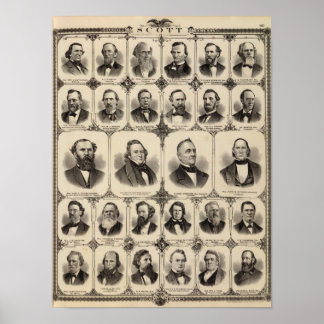 Póster Retratos de ciudadanos del condado de Scott