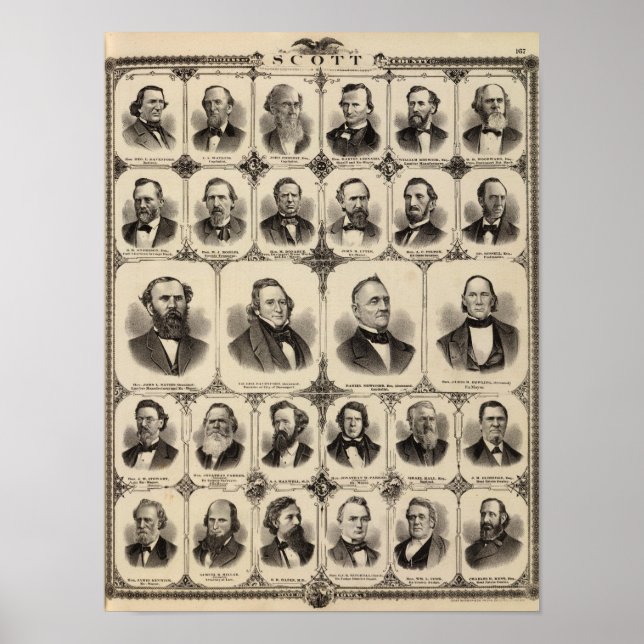 Póster Retratos de ciudadanos del condado de Scott (Frente)