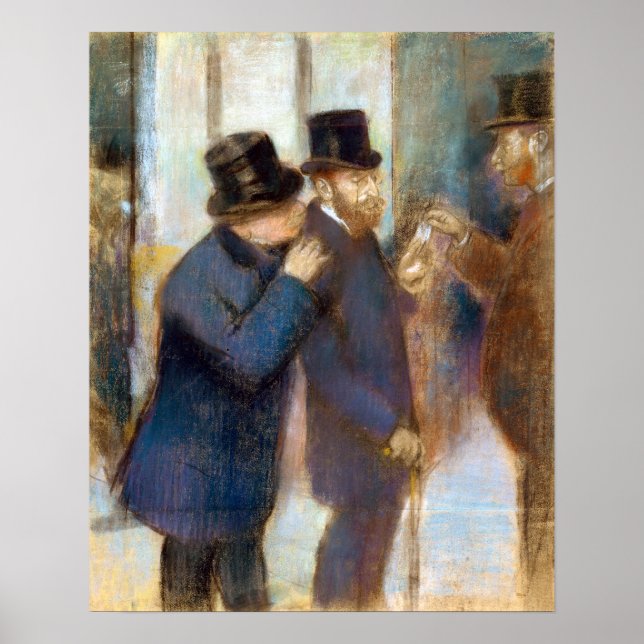 Póster Retratos de Edgar Degas en la Bolsa (Frente)