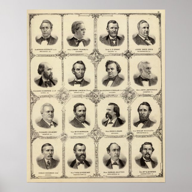 Póster Retratos de Gustavus Koerner (Frente)