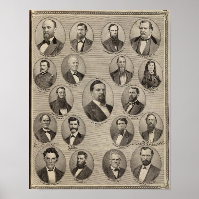 Póster Retratos de John S Bender, Ancil B Ball (Frente)