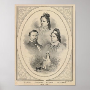Póster Retratos de la familia de Curtiss y de Todd