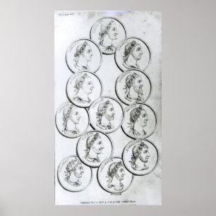 Póster Retratos de los emperadores romanos