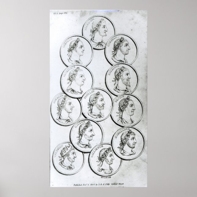 Póster Retratos de los emperadores romanos (Frente)