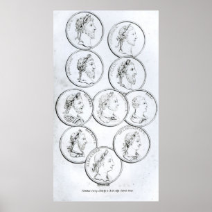 Póster Retratos de los emperadores romanos