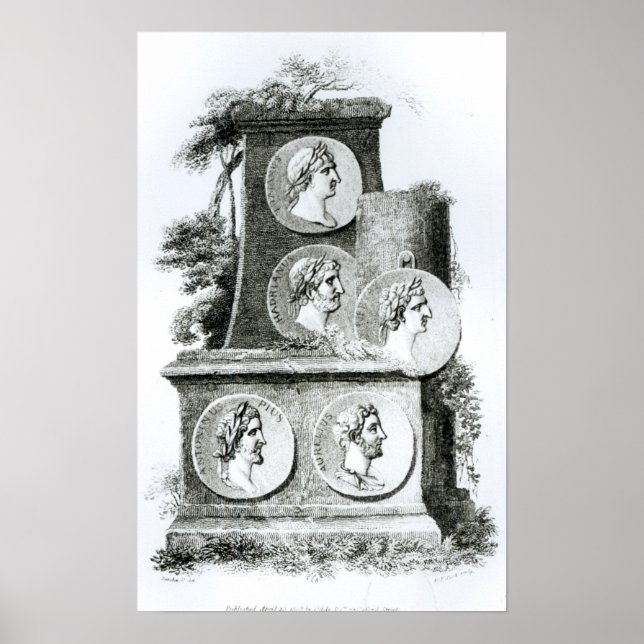 Póster Retratos de los emperadores romanos de (Frente)