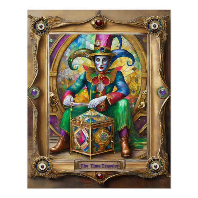 Póster Retratos de Mardi Gras Realm - El viajero del tiem (Anverso)