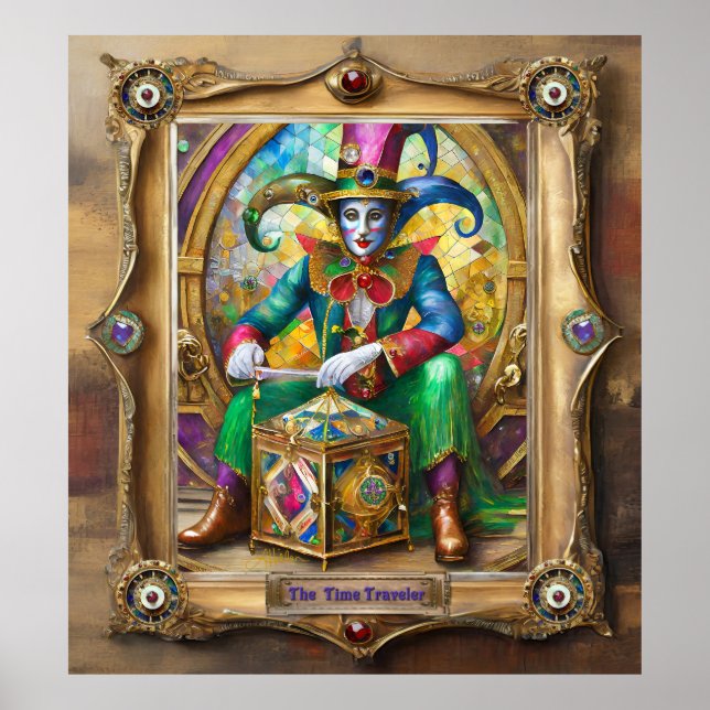 Póster Retratos de Mardi Gras Realm - El viajero del tiem (Frente)