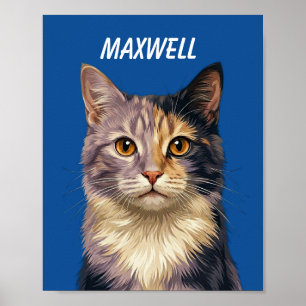 Póster Retratos de Mascotas Personalizados Usando Foto de