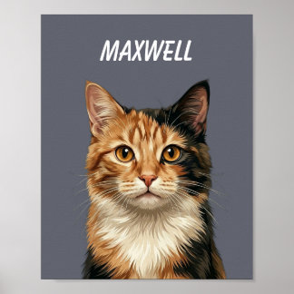 Póster Retratos de Mascotas Personalizados Usando Fotos d