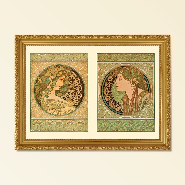 Póster Retratos de moda de Ivy Laurel Alphonse Mucha Post (Subido por el creador)