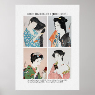 Póster Retratos de mujeres japonesas - Goyō Hashiguchi
