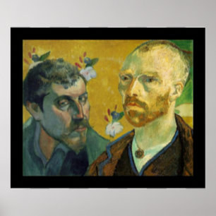 Póster Retratos de Paul Gauguin y Vincent van Gogh