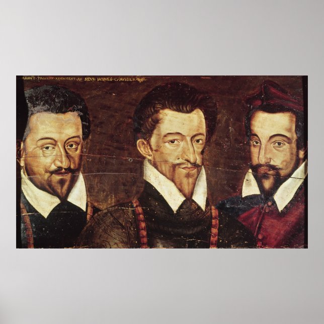 Póster Retratos de tres duques de Guinea (Frente)