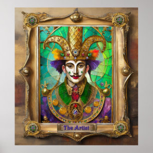 Póster Retratos reales del Mardi Gras - El artista Dalí
