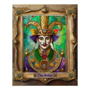 Póster Retratos reales del Mardi Gras - El artista Dalí
