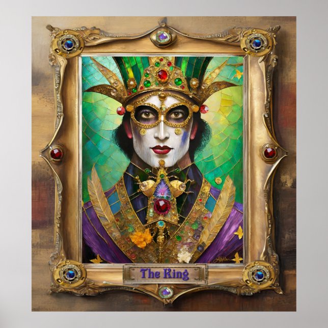 Póster Retratos reales del Mardi Gras - El Rey (Frente)