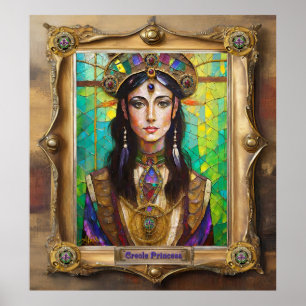 Póster Retratos reales del Mardi Gras - La Princesa Creol