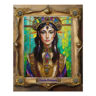 Póster Retratos reales del Mardi Gras - La Princesa Creol