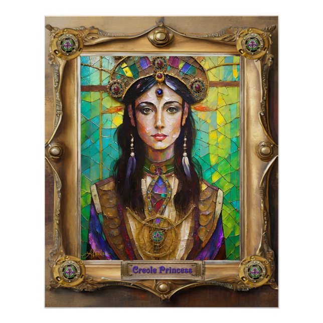 Póster Retratos reales del Mardi Gras - La Princesa Creol (Anverso)