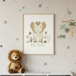 Póster Retratos Safari Elefante Marfil ID1264