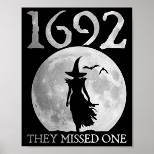 Póster Retro 1692 Se Perdieron Un Salmo De Brujas 1692 Ha