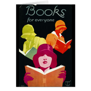 Poster retro 1929 de los libros