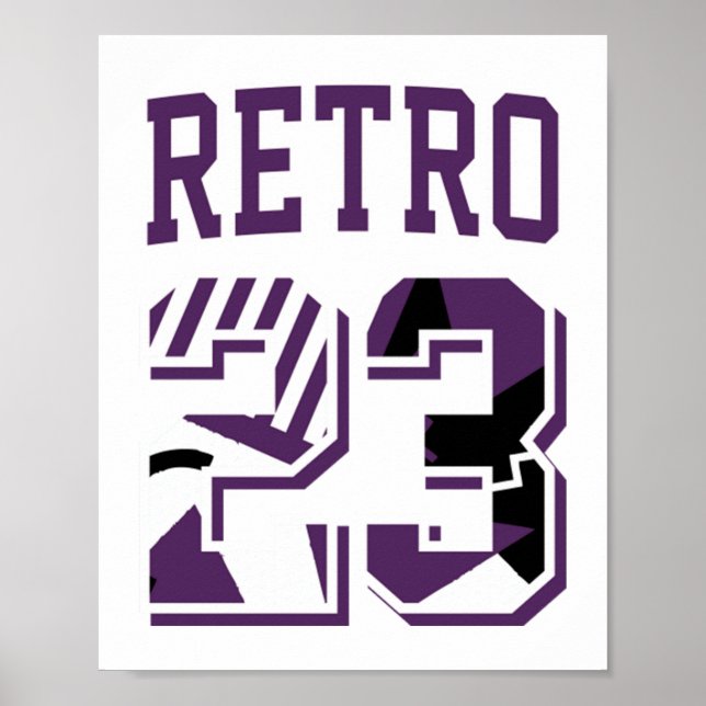 Póster Retro 23 Court Purple 11 (Frente)