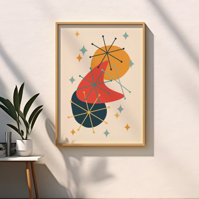 Póster Retro Abstracto de la Era Atómica de Mitad de Sigl (Subido por el creador)