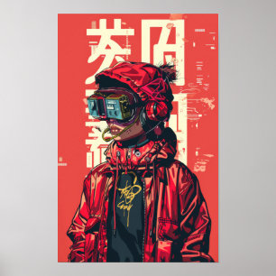 Póster Retro AI MPC Live Billboard Anime Poster
