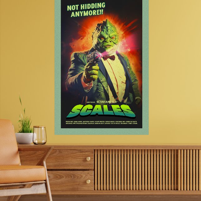 Póster Retro Alien Sci-Fi Movie Inspired Wall Poster (Salón 2)