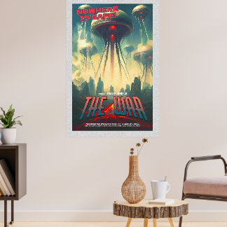 Póster Retro Alien Sci-Fi Movie Inspired Wall Poster