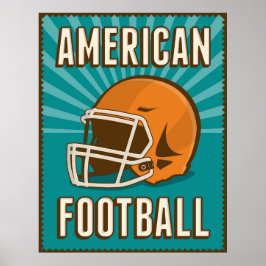 Póster Retro American Football Poster