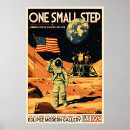 Póster Retro Apollo 11 Moon Landing Poster Vintage Space