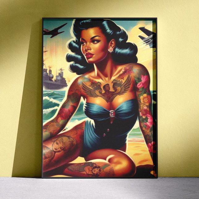 Póster Retro Beach Pin-up (Subido por el creador)