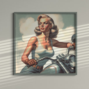 Póster Retro Biker