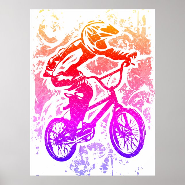 Poster Retro Bmx - Impresión de Poster de motocicl (Frente)