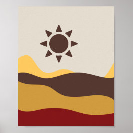 Póster Retro Boho Sun