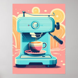 Póster Retro Brew: Espresso estético