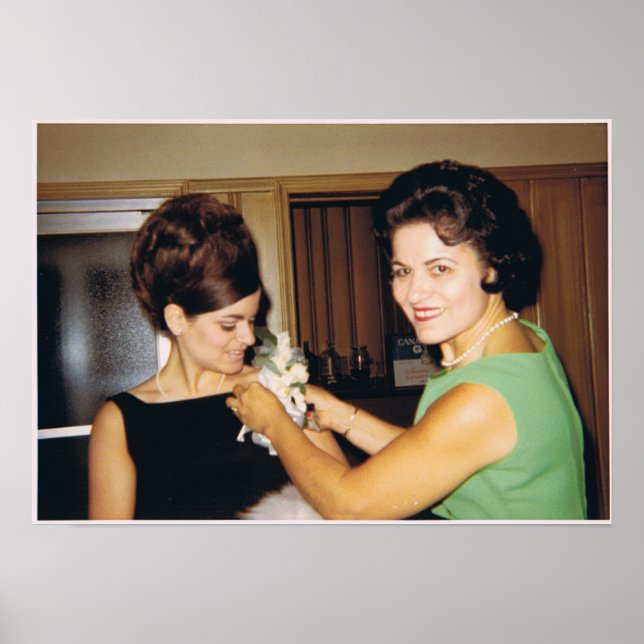 Póster Retro Bridal Shower/Save the Date (Frente)